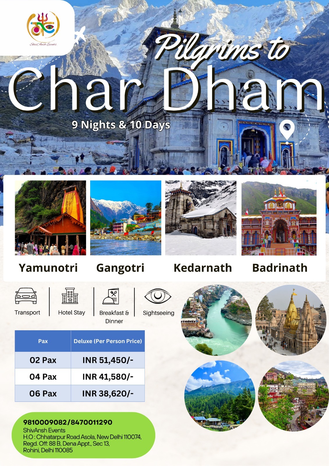 Char Dham Pilgrimage Tour - 9 Nights 10 Days