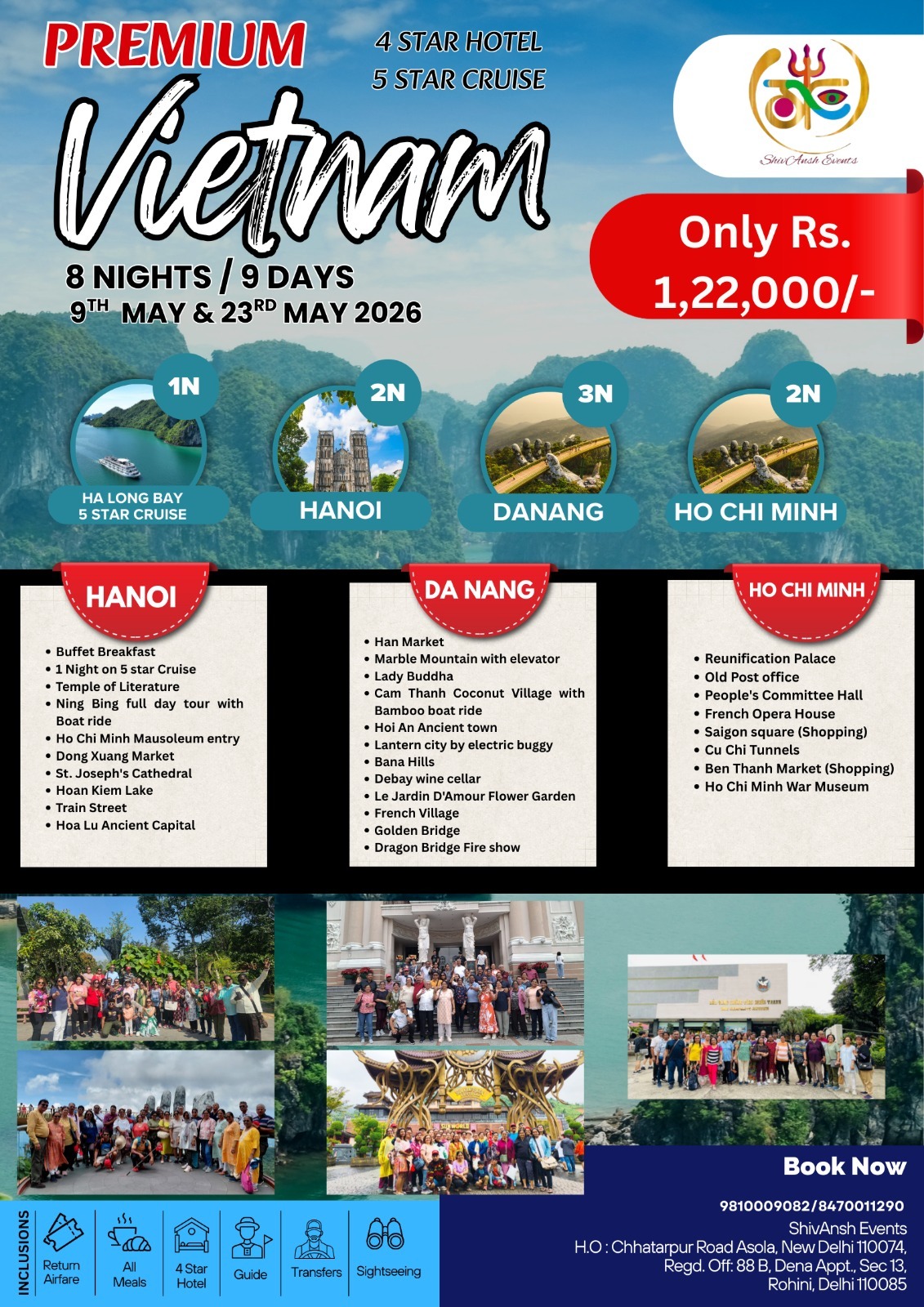 Vietnam Tour Package - 8 Nights 9 Days